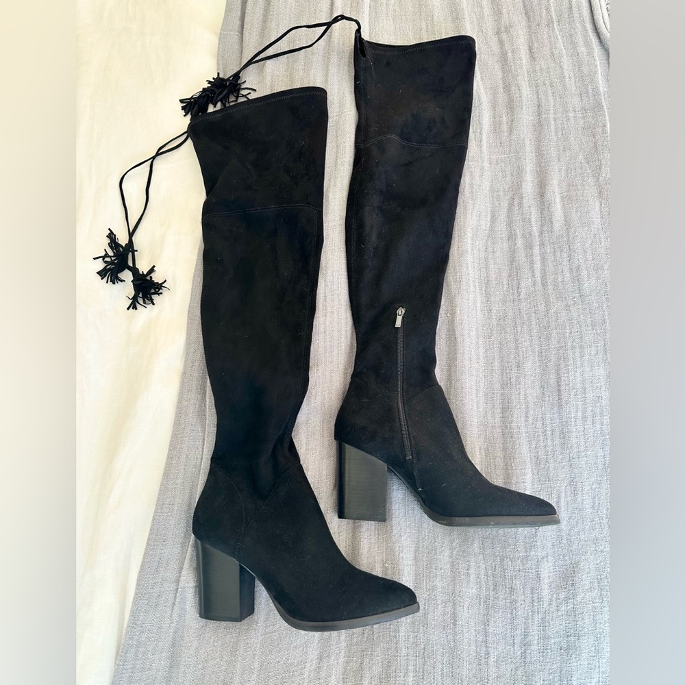 Marc Fisher Over-the-Knee Black Boots Size 9